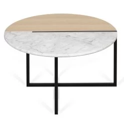 Salontafel Sonata - Eik/wit Marmer 20 Salontafel Sonata - Eik/wit Marmer -Collectie Woonkamermeubels 9003.629228 Sonata 80 Light Oak and White Marble 3 5a5b