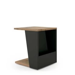 Bijzettafeltje Albi 40x40cm - Walnoot/zwart 8 Bijzettafeltje Albi 40x40cm - Walnoot/zwart -Collectie Woonkamermeubels 9003.629907 Albi Side Table Walnut and Pure Black 1 6288