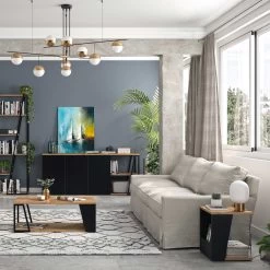 Bijzettafeltje Albi 40x40cm - Walnoot/zwart 7 Bijzettafeltje Albi 40x40cm - Walnoot/zwart -Collectie Woonkamermeubels 9003.629907 Albi Side Table Walnut and Pure Black 3 8fd5