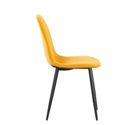 Eetkamerstoel Valeska Fluweel - Geel -Collectie Woonkamermeubels 9090 4 C d651