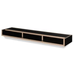 Wandplank Ply - Zwart/multiplex -Collectie Woonkamermeubels 9300.167591 Ply Black Plywood 2 b0b9