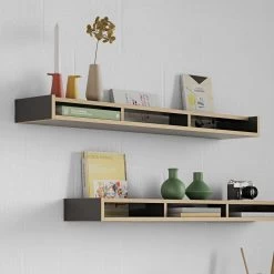 Wandplank Ply - Zwart/multiplex