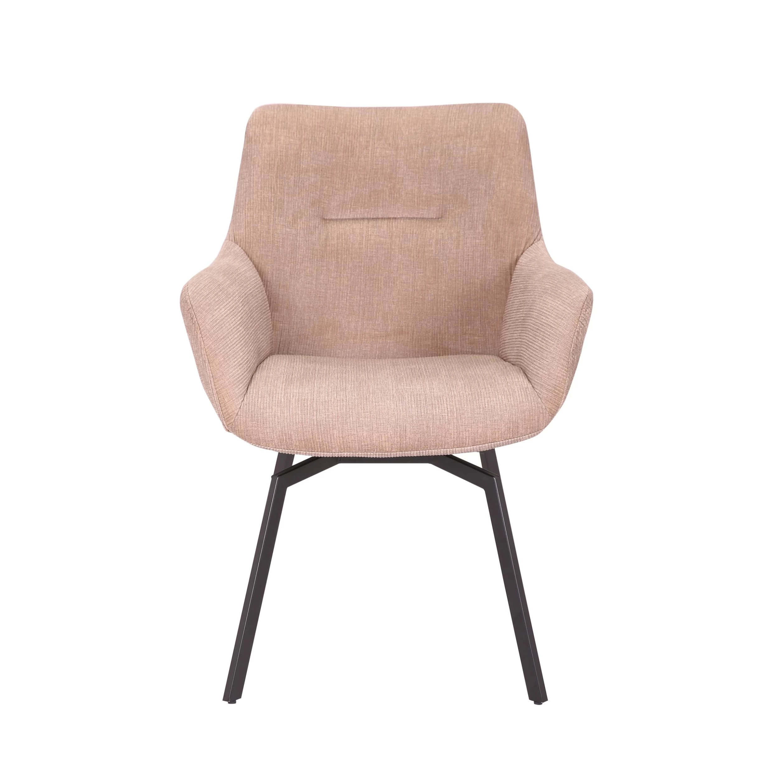 Draaistoel Modesta Ribfluweel - Beige 4 Draaistoel Modesta Ribfluweel - Beige - Afbeelding 4