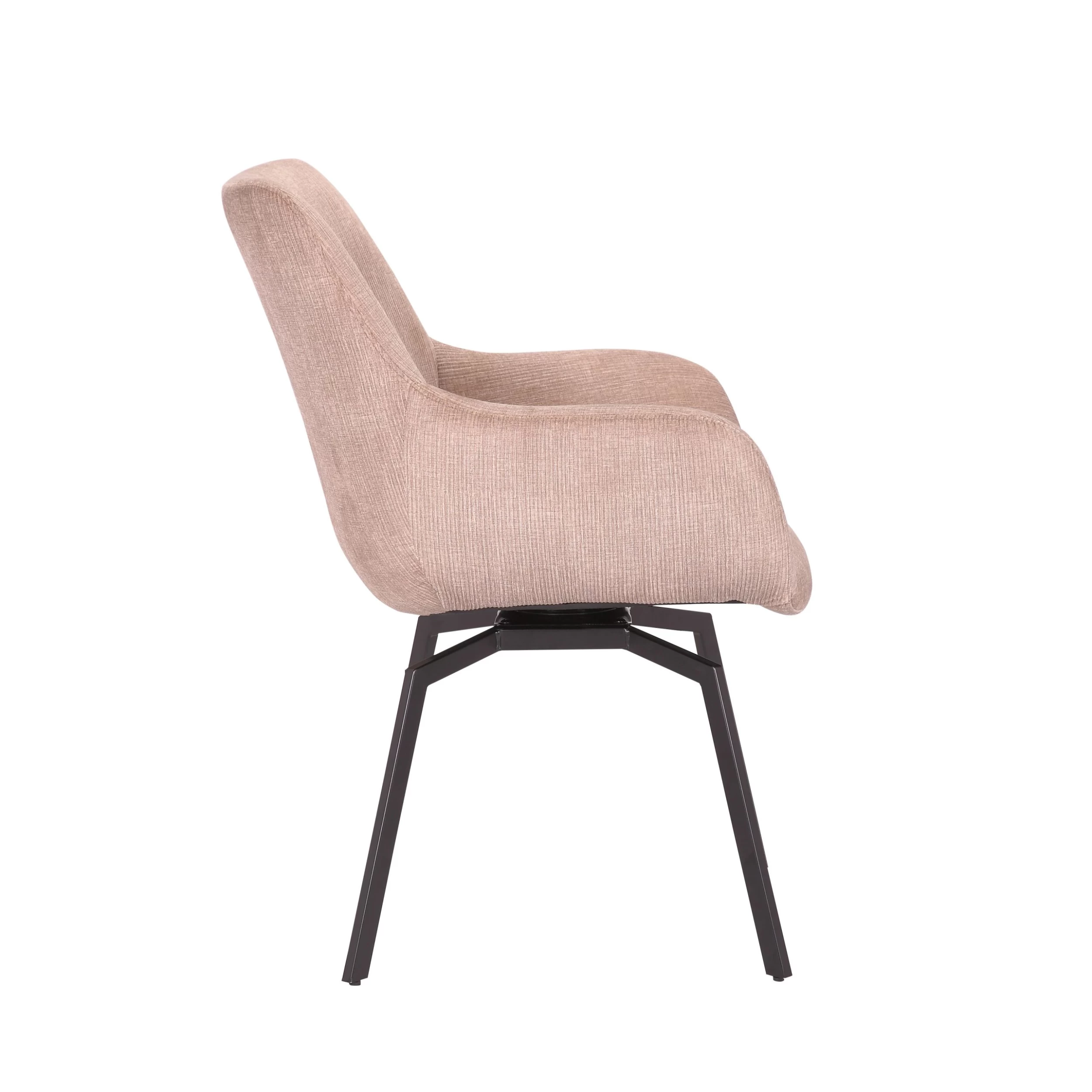 Draaistoel Modesta Ribfluweel - Beige 5 Draaistoel Modesta Ribfluweel - Beige - Afbeelding 5