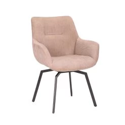 Draaistoel Modesta Ribfluweel - Beige