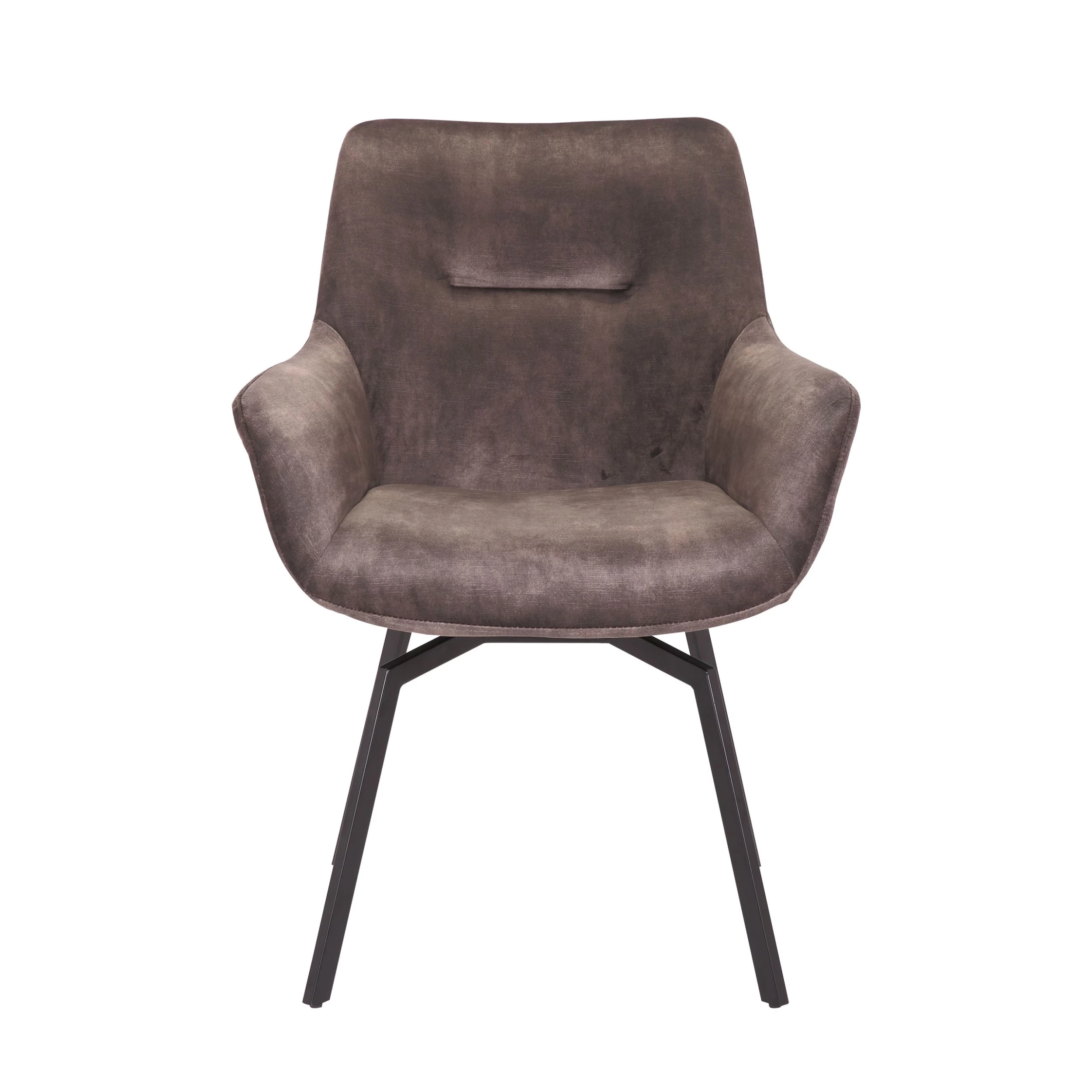 Draaistoel Modesta Ribfluweel - Taupe 4 Draaistoel Modesta Ribfluweel - Taupe - Afbeelding 4