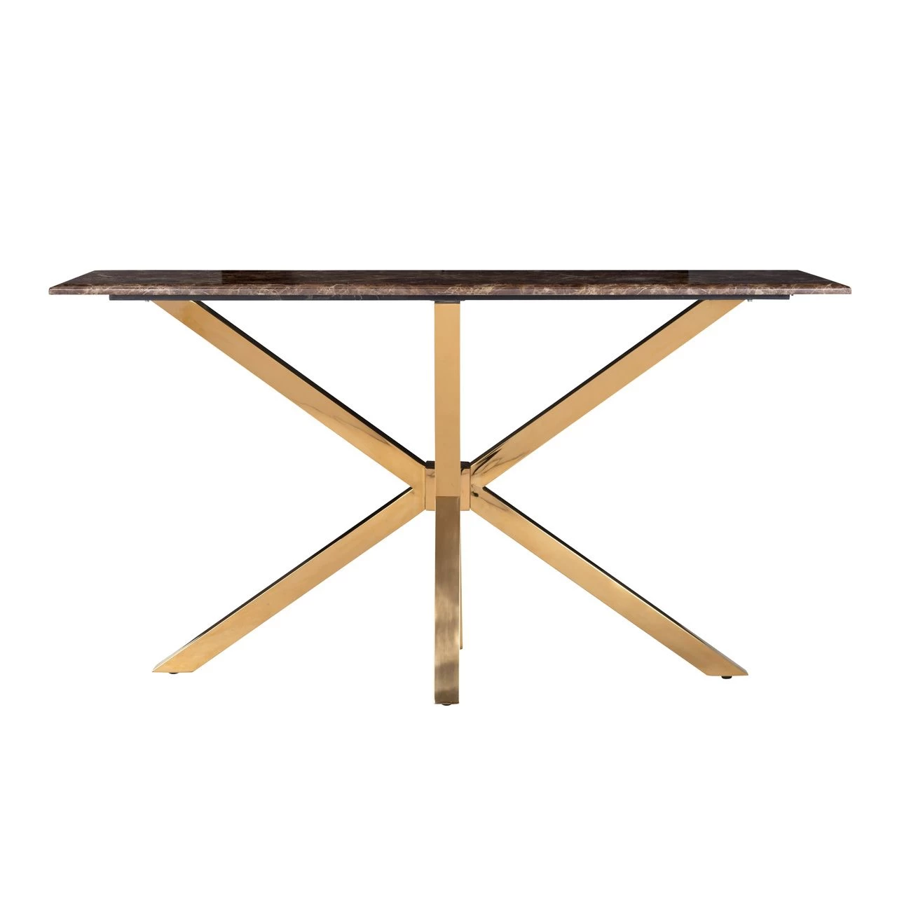 RICHMOND Sidetable Kondor 150x45cm - Marmer/goud 14 RICHMOND Sidetable Kondor 150x45cm - Marmer/goud - Afbeelding 14
