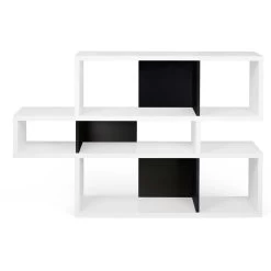 Boekenkast Lisbon 1 - Wit/zwart 11 Boekenkast Lisbon 1 - Wit/zwart -Collectie Woonkamermeubels 9500.314827 London 001 Pure White and Pure Black 1 5851