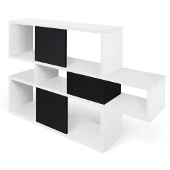 Boekenkast Lisbon 1 - Wit/zwart 13 Boekenkast Lisbon 1 - Wit/zwart -Collectie Woonkamermeubels 9500.314827 London 001 Pure White and Pure Black 6 066c