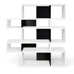 Boekenkast Lisbon | 156 X 34 X 160 Cm | Wit -Collectie Woonkamermeubels 9500.314926 London 002 Pure White Pure and Black 1 3916