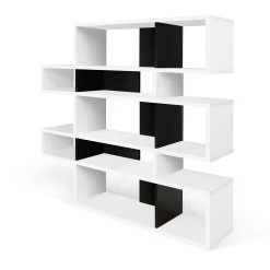 Boekenkast Lisbon | 156 X 34 X 160 Cm | Wit -Collectie Woonkamermeubels 9500.314926 London 002 Pure White Pure and Black 2 58b3