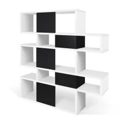 Boekenkast Lisbon | 156 X 34 X 160 Cm | Wit -Collectie Woonkamermeubels 9500.314926 London 002 Pure White Pure and Black 6 6983