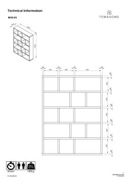 Opbergrek Berkeley 150 Cm 5 Niveaus - Eikfineer -Collectie Woonkamermeubels 9500.316777 Berlin 5 L 150 Oak 4 29fc
