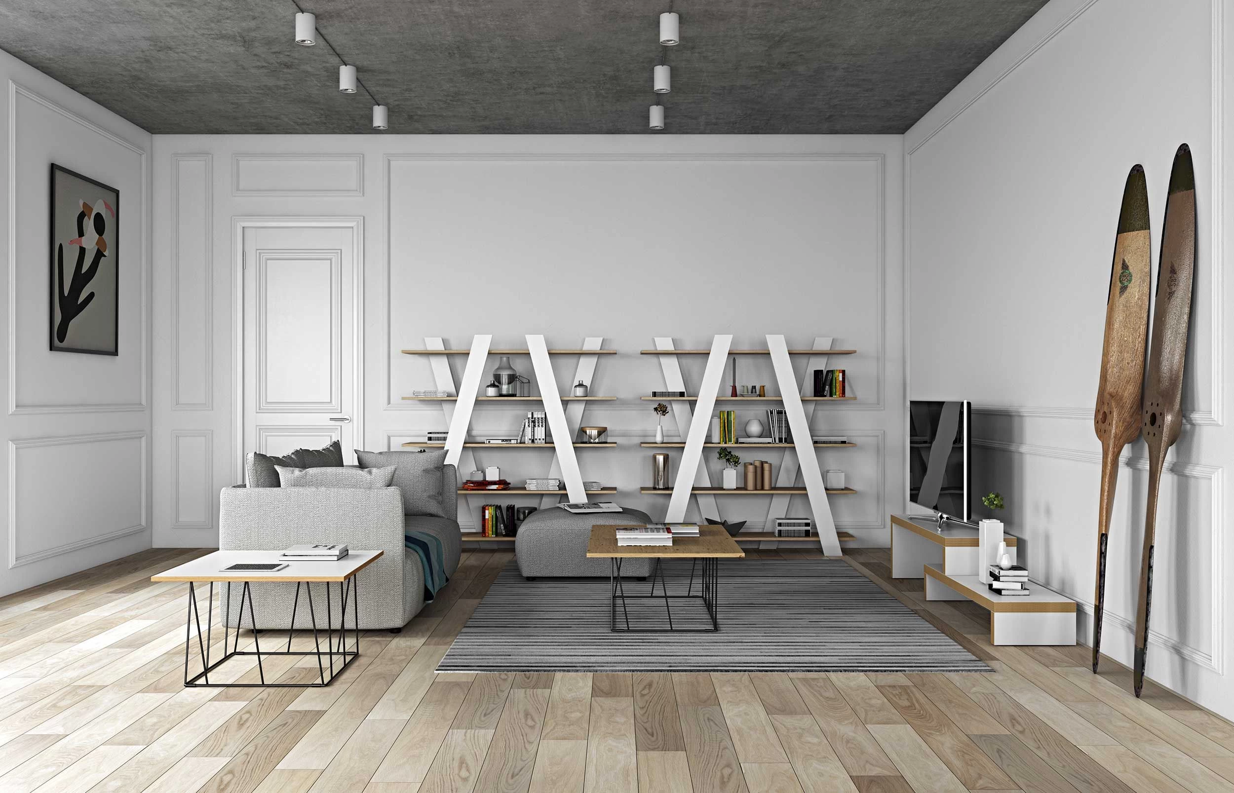 Rek Wind - Eik/wit 6 Rek Wind - Eik/wit - Afbeelding 6