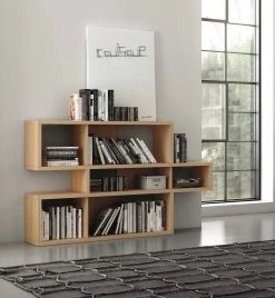 Boekenkast Lisbon 1 - Eikfineer 18 Boekenkast Lisbon 1 - Eikfineer -Collectie Woonkamermeubels 9500.319631 London 001Oak Oak Backs 8 6d4a