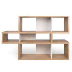 Boekenkast Lisbon | 156 X 34 X 100 Cm | Bruin -Collectie Woonkamermeubels 9500.319648 London 001Oak Pure White Backs 1 c989