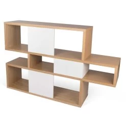 Boekenkast Lisbon | 156 X 34 X 100 Cm | Bruin -Collectie Woonkamermeubels 9500.319648 London 001Oak Pure White Backs 2 6fc7