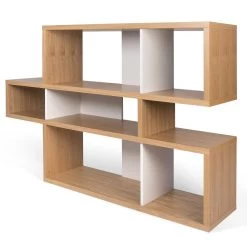 Boekenkast Lisbon | 156 X 34 X 100 Cm | Bruin -Collectie Woonkamermeubels 9500.319648 London 001Oak Pure White Backs 3 80b1