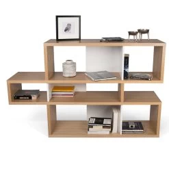 Boekenkast Lisbon | 156 X 34 X 100 Cm | Bruin -Collectie Woonkamermeubels 9500.319648 London 001Oak Pure White Backs 5 7dfc