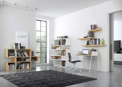 Boekenkast Lisbon | 156 X 34 X 100 Cm | Bruin -Collectie Woonkamermeubels 9500.319648 London 001Oak Pure White Backs 8 40c4