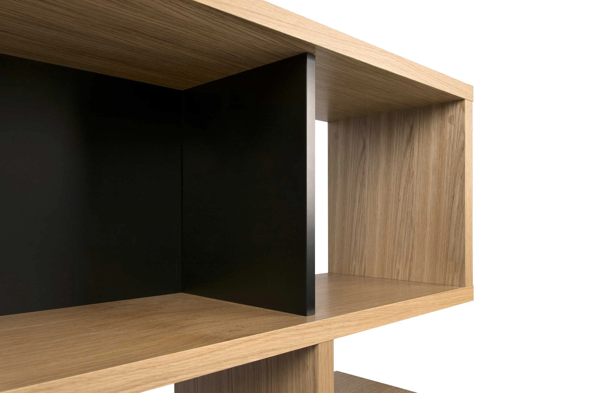 Boekenkast Lisbon 1 - Eik/zwart 4 Boekenkast Lisbon 1 - Eik/zwart - Afbeelding 4