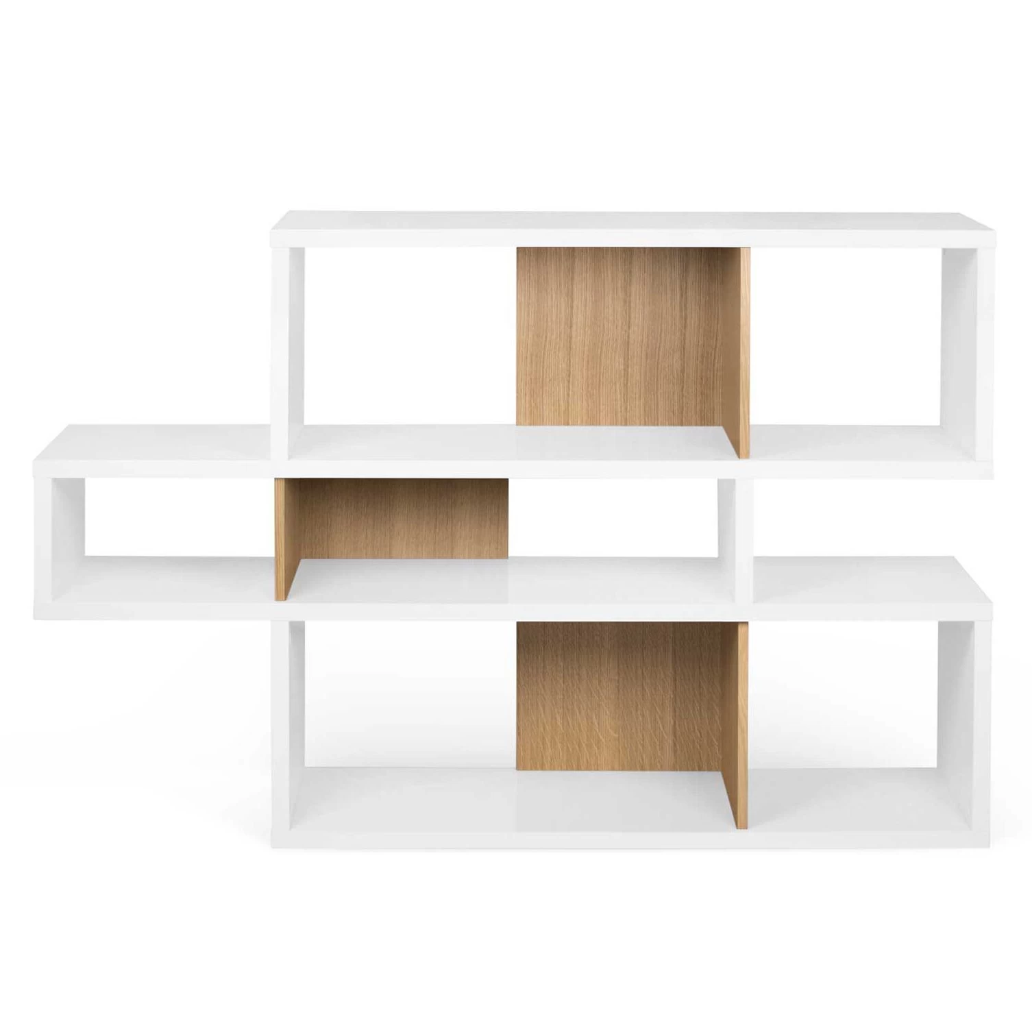 Boekenkast Lisbon 1 - Wit/eik 7 Boekenkast Lisbon 1 - Wit/eik - Afbeelding 7