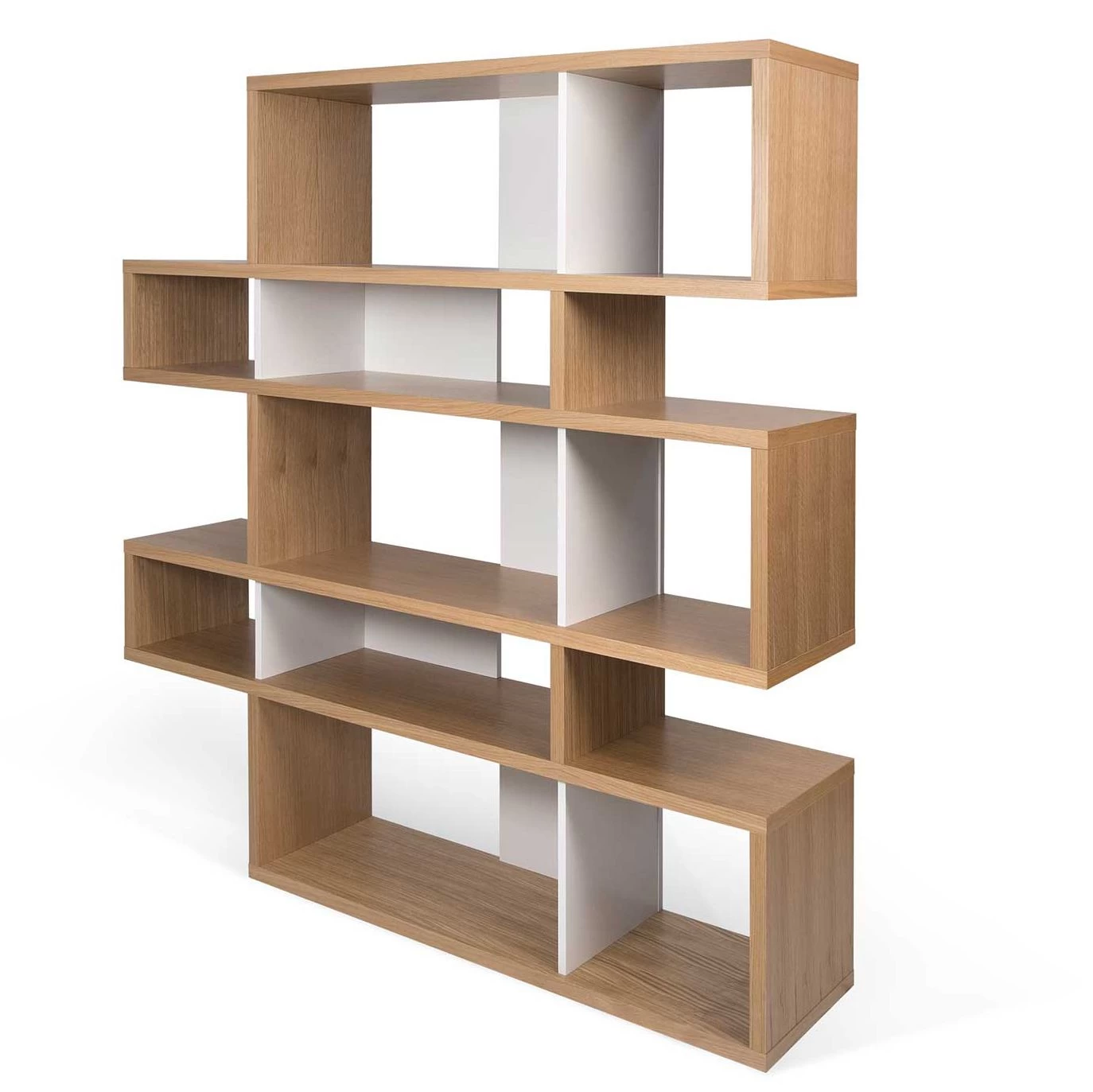 Boekenkast Lisbon 2 - Eik/wit 4 Boekenkast Lisbon 2 - Eik/wit - Afbeelding 4