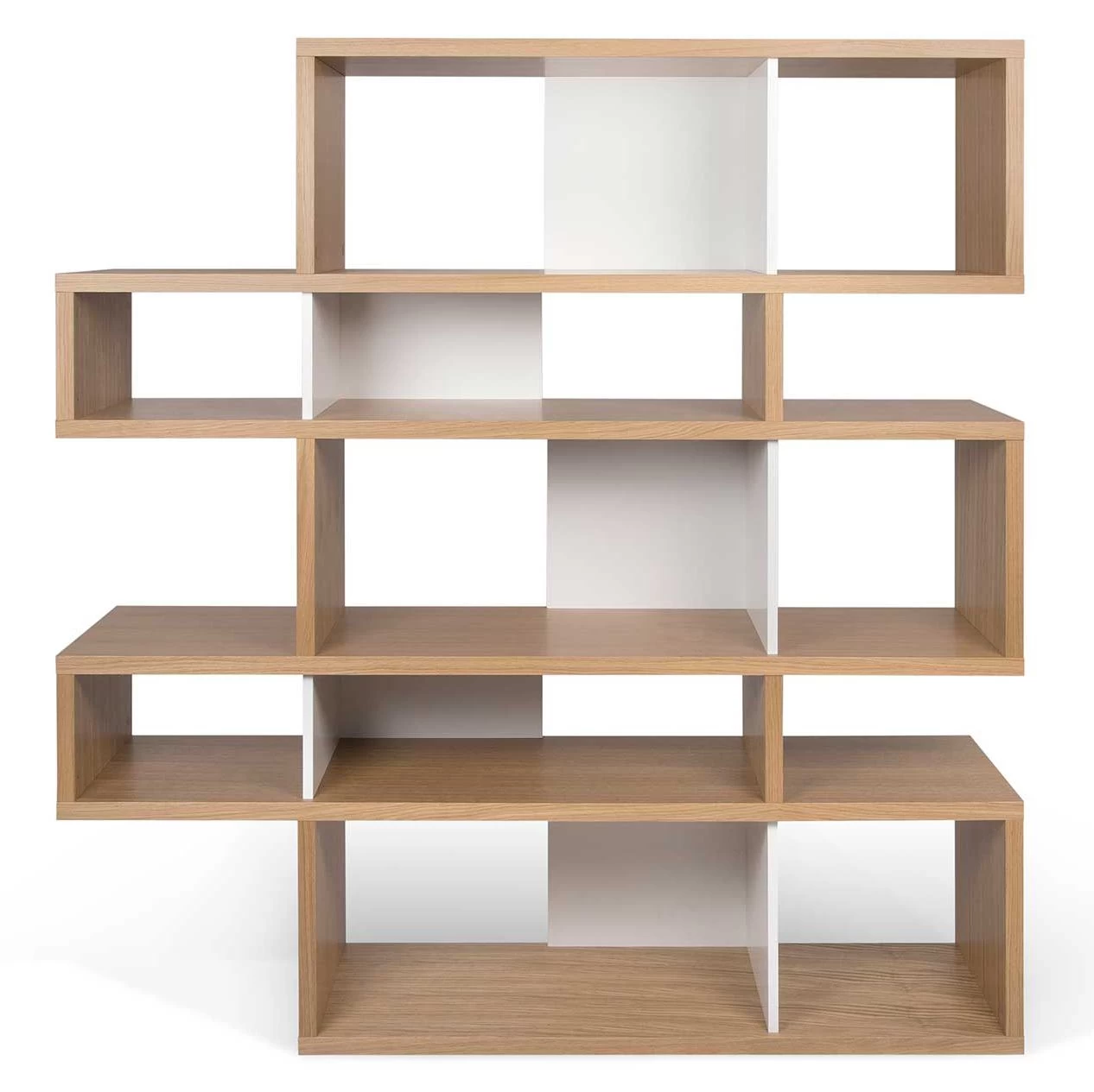 Boekenkast Lisbon 2 - Eik/wit 8 Boekenkast Lisbon 2 - Eik/wit - Afbeelding 8