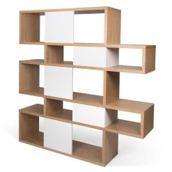 Boekenkast Lisbon 2 - Eik/wit 13 Boekenkast Lisbon 2 - Eik/wit -Collectie Woonkamermeubels 9500.319686 London 002 Oak Pure White Backs 4 bfcd