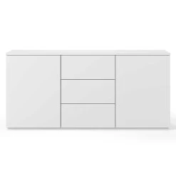 Dressoir Join 180cm Met 2 Deuren En 3 Laden - Mat Wit -Collectie Woonkamermeubels 9500.404382 Join 180 H1 pure white with base 2 e818