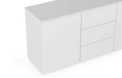 Dressoir Join 180cm Met 2 Deuren En 3 Laden - Mat Wit -Collectie Woonkamermeubels 9500.404382 Join 180 H1 pure white with base 4 7423 1