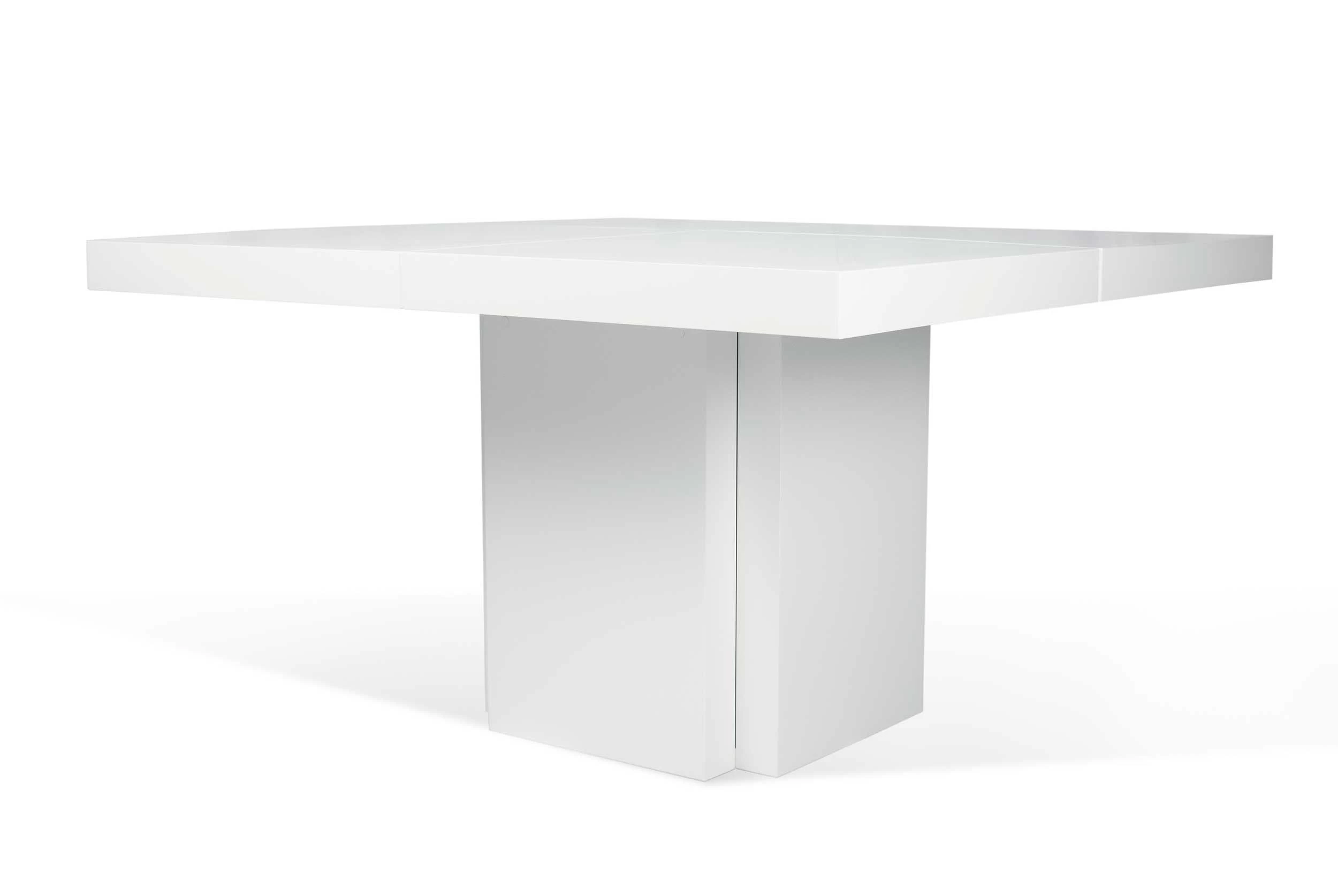 Eettafel Mundus 130 X 130 Cm - Hoogglans Wit 7 Eettafel Mundus 130 X 130 Cm - Hoogglans Wit - Afbeelding 7