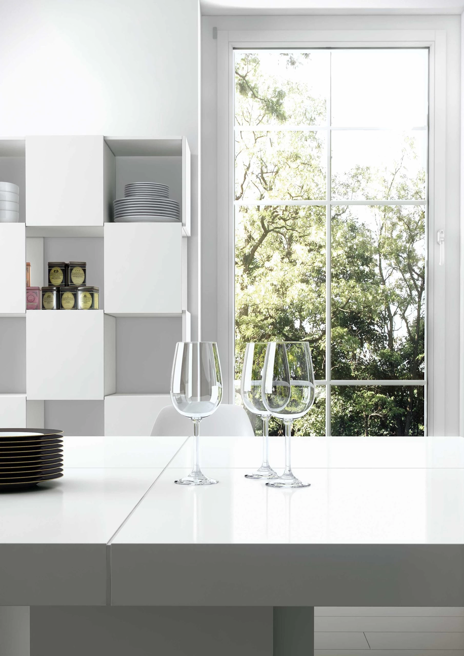 Eettafel Mundus 130 X 130 Cm - Hoogglans Wit 8 Eettafel Mundus 130 X 130 Cm - Hoogglans Wit - Afbeelding 8