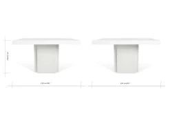 Eettafel Mundus 150 X 150 Cm - Hoogglans Wit -Collectie Woonkamermeubels 9500.612619 Dusk 150 High Gloss White 5 f6e8