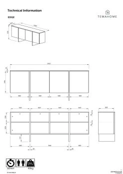 Dressoir Echo - Wit/eik 11 Dressoir Echo - Wit/eik -Collectie Woonkamermeubels 9500.621697 Edge Sideboard white oak 8 ad94
