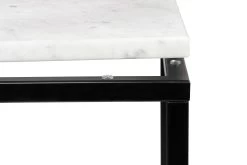 Bijzettafel Prairie - Wit Marmer/staal -Collectie Woonkamermeubels 9500.625015 Prairie50 white marble Top black legs 1 b6d1