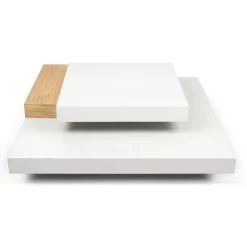 Salontafel Selena 90x90 - Wit/eik -Collectie Woonkamermeubels 9500.625237 Slate white oak 6 7181