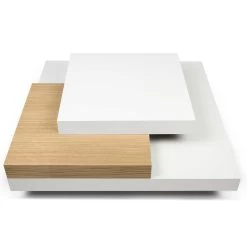 Salontafel Selena 90x90 - Wit/eik -Collectie Woonkamermeubels 9500.625237 Slate white oak 7 ef26