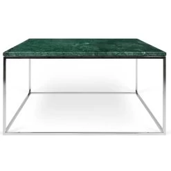 Salontafel Gleam 75x75 - Groen Marmer/chroom -Collectie Woonkamermeubels 9500.626227 Gleam 75 Guatemala Green Chrome 1 b0f7