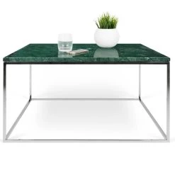 Salontafel Gleam 75x75 - Groen Marmer/chroom -Collectie Woonkamermeubels 9500.626227 Gleam 75 Guatemala Green Chrome 2 1d08