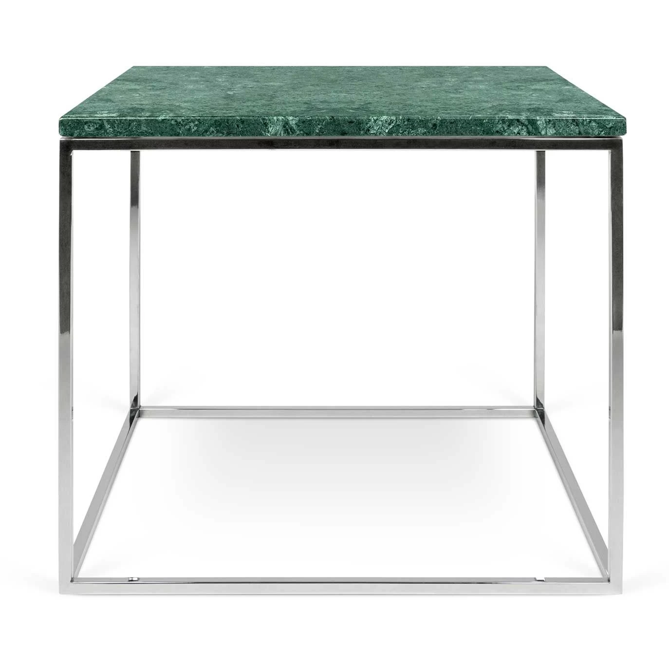 Bijzettafel Gleam 50x50 - Groen Marmer/chroom 6 Bijzettafel Gleam 50x50 - Groen Marmer/chroom - Afbeelding 6