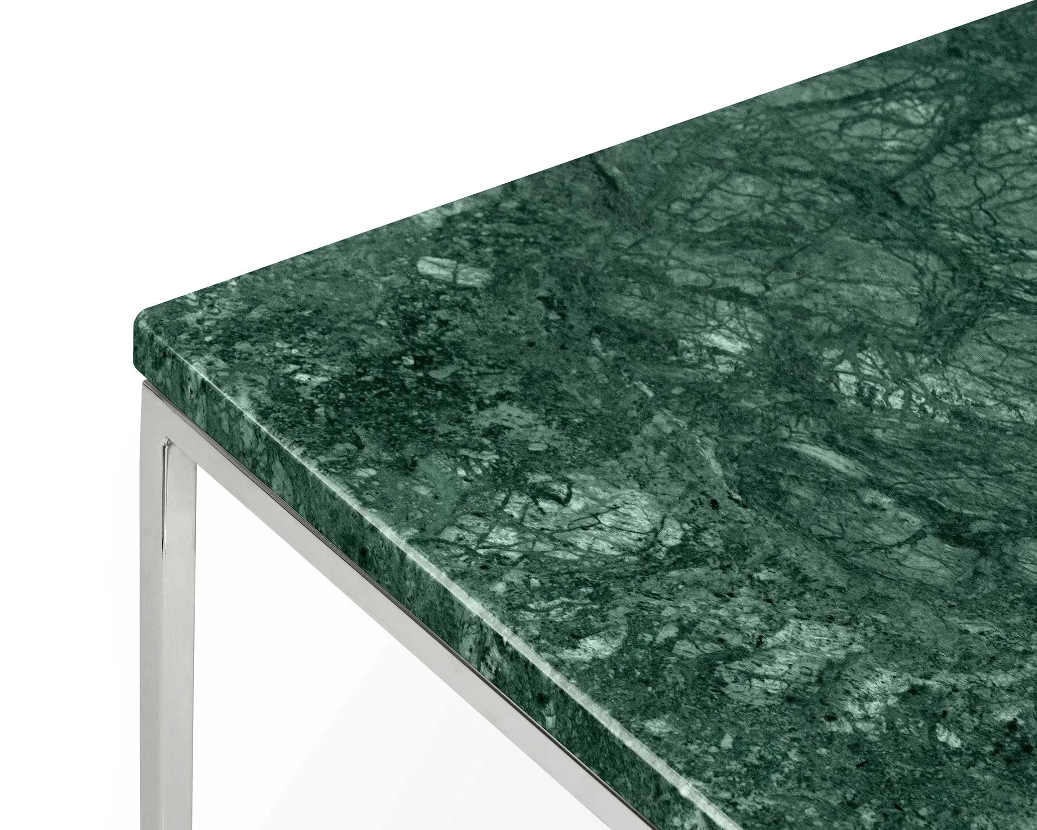 Bijzettafel Gleam 50x50 - Groen Marmer/chroom 5 Bijzettafel Gleam 50x50 - Groen Marmer/chroom - Afbeelding 5