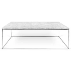 Salontafel Gleam 120x75 - Wit Marmer/chroom 8 Salontafel Gleam 120x75 - Wit Marmer/chroom -Collectie Woonkamermeubels 9500.626456 Gleam 120 White Carrara Chrome 1 b579