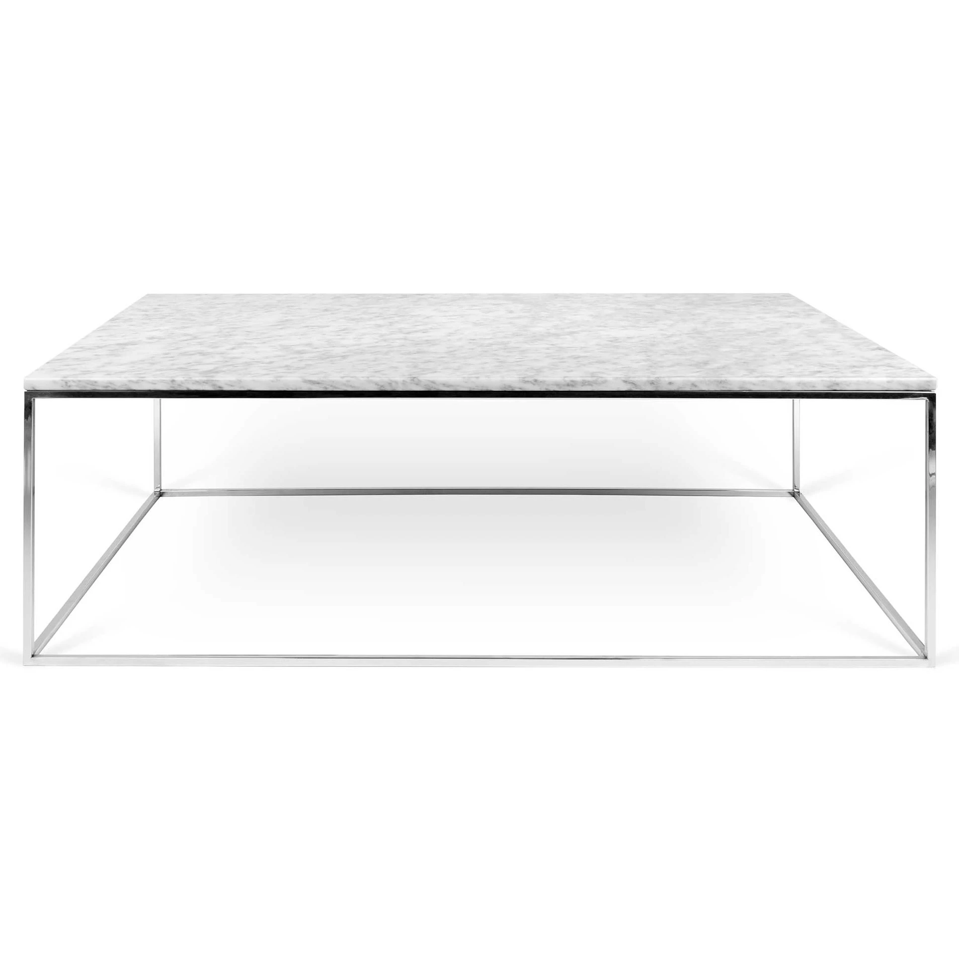 Salontafel Gleam 120x75 - Wit Marmer/chroom 4 Salontafel Gleam 120x75 - Wit Marmer/chroom - Afbeelding 4