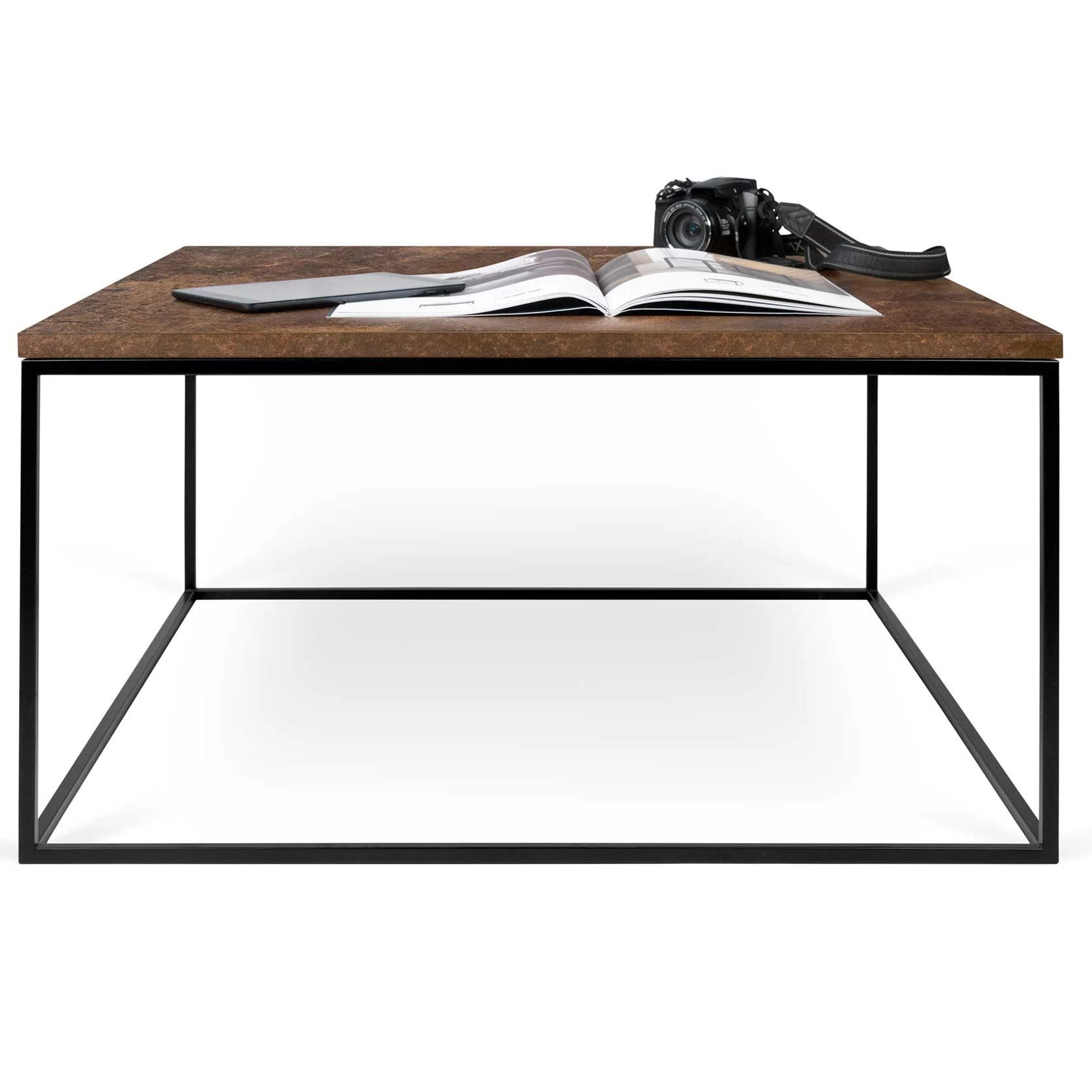 Salontafel Gleam 75x75 - Roest/staal 1 Salontafel Gleam 75x75 - Roest/staal