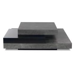 Salontafel Slato 90x90 Met 3 Niveaus - Beton/zwart 15 Salontafel Slato 90x90 Met 3 Niveaus - Beton/zwart -Collectie Woonkamermeubels 9500.627132 Slate CoffeeTable Concrete and Black 1 49c1