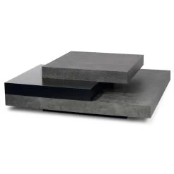 Salontafel Slato 90x90 Met 3 Niveaus - Beton/zwart 11 Salontafel Slato 90x90 Met 3 Niveaus - Beton/zwart -Collectie Woonkamermeubels 9500.627132 Slate CoffeeTable Concrete and Black 2 37fe