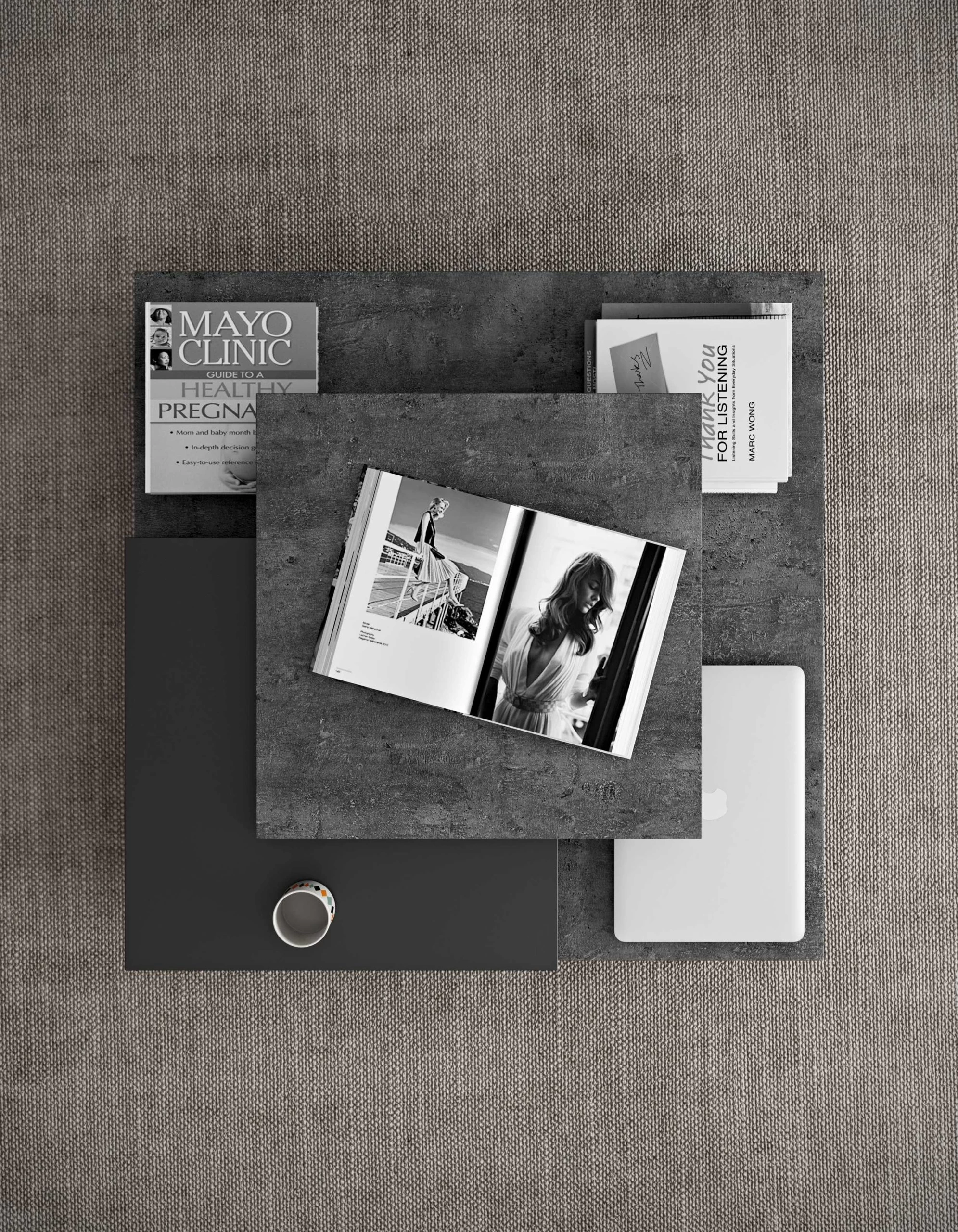 Salontafel Slato 90x90 Met 3 Niveaus - Beton/zwart 3 Salontafel Slato 90x90 Met 3 Niveaus - Beton/zwart - Afbeelding 3