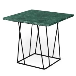 Bijzettafel Helix - Groen Marmer -Collectie Woonkamermeubels 9500.627330 helix 50 green marble black steel 2 afca