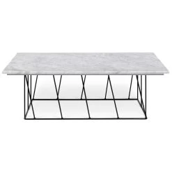 Salontafel Helix - Wit Marmer -Collectie Woonkamermeubels 9500.627415 Helix 120 white marble black legs 1 aa1f